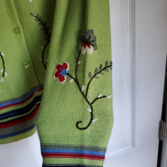 Breckenridge Cardigan Sweater Small Green - Picture 10 of 10